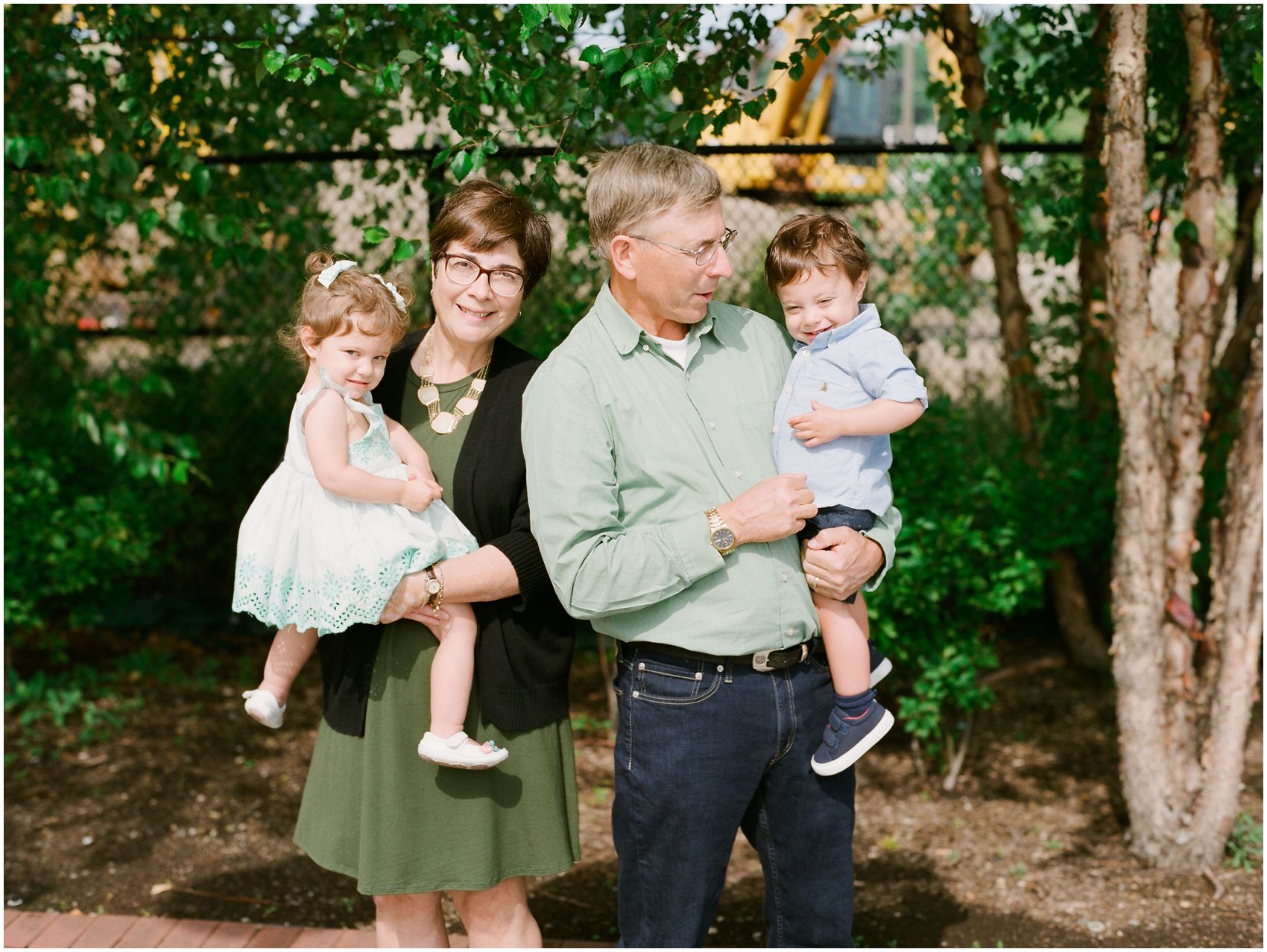 Grandparents session celebrating 40 year wedding anniversary at Hoboken Waterfront