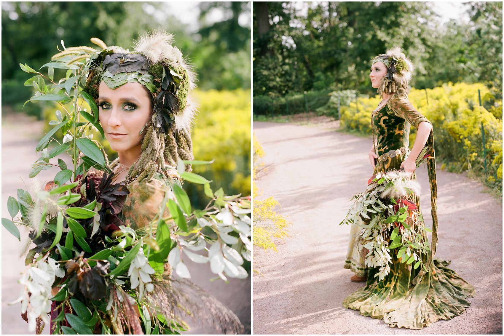 Best NYC Photographer Miriam Dubinsky creates dream photo shoot of Nature Goddess in prospect park