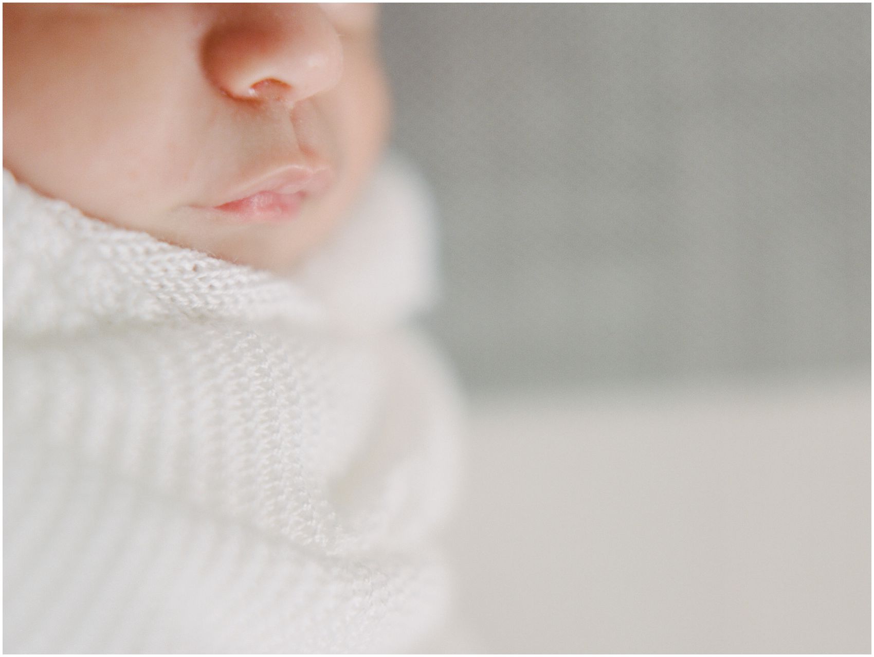 a closeup of baby lips in artistic newborn photos in NYC apartment