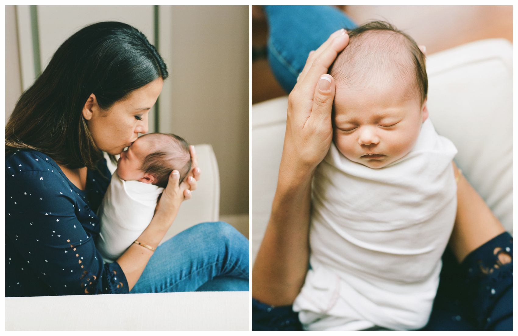 Best gift idea for a mom is portrait of her and her newborn baby taken by Newborn Photographer Miriam Dubinsky